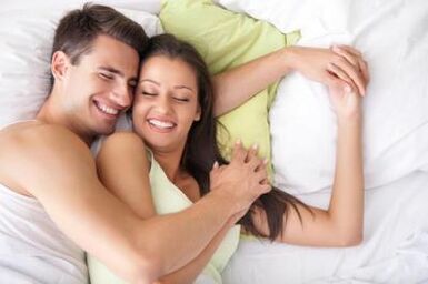 Men and women are happy in bed